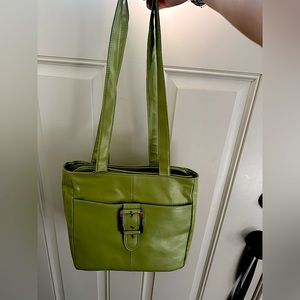 d'margeaux lime green genuine leather purse